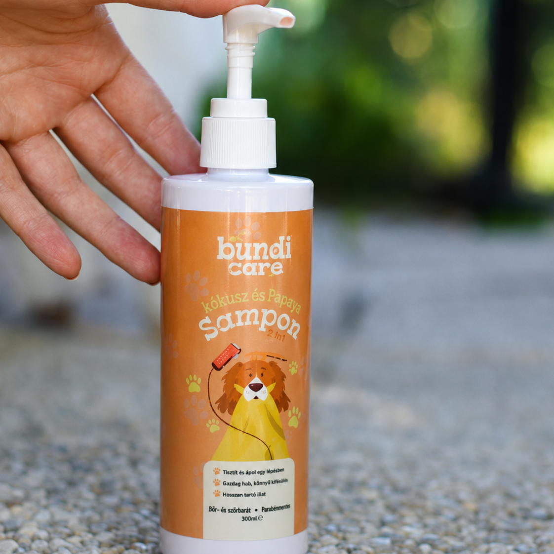 Kókusz & Papaya – 2 az 1-ben Kutyasampon és Kondicionáló (300 ml)