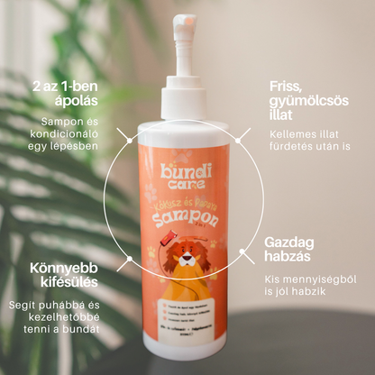 Kókusz & Papaya – 2 az 1-ben Kutyasampon és Kondicionáló (300 ml)