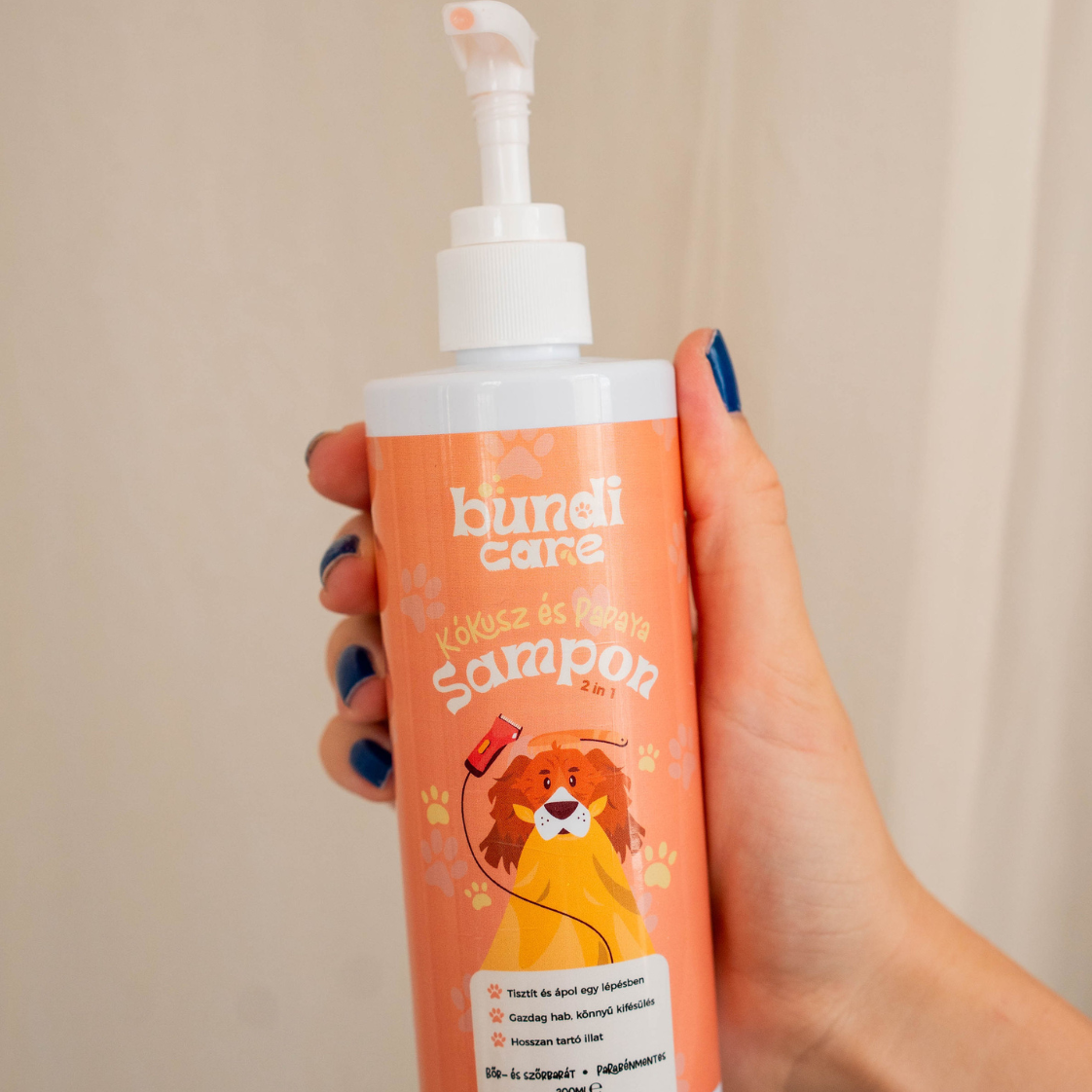 Kókusz & Papaya – 2 az 1-ben Kutyasampon és Kondicionáló (300 ml)