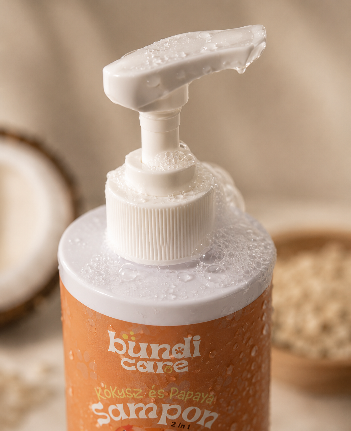 Kókusz & Papaya – 2 az 1-ben Kutyasampon és Kondicionáló (300 ml)